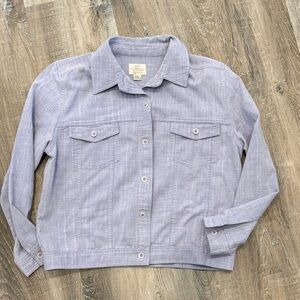Christopher & Banks Light blue  Button-Front Jacket sz m